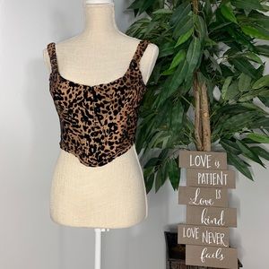 Leopard House of CB corset top. Never been worn!